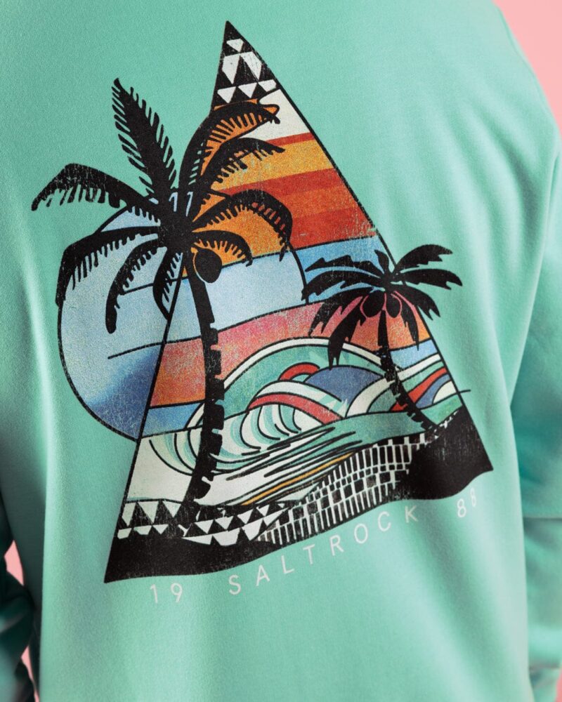 Annaxa Men’s Turquoise Recycled Popover Hoodie - Image 10