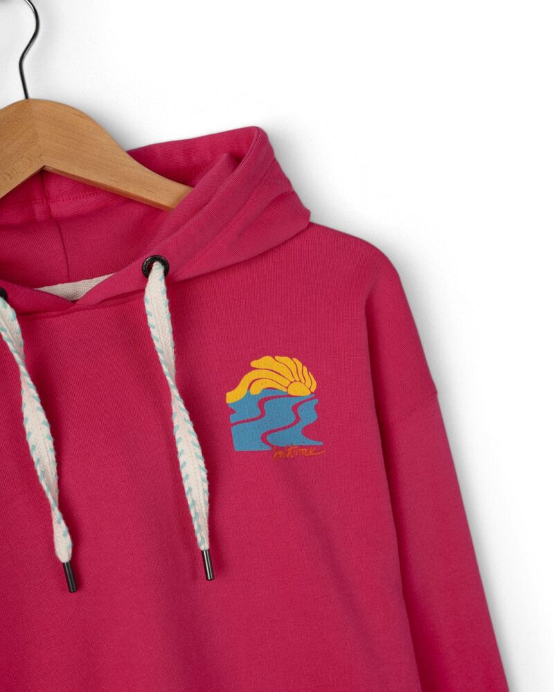 Annaxa Women’s Pink Cropped Hoodie Sweatshirt - Image 7