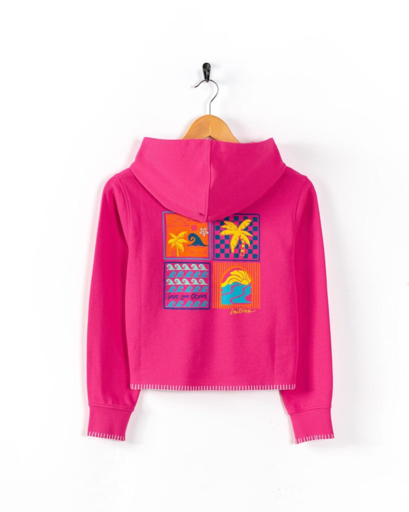 Annaxa Kids’ Pink Cropped Popover Hoodie - Image 2