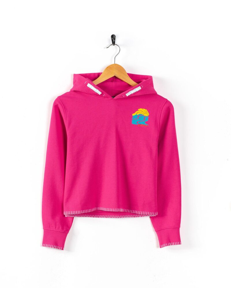 Annaxa Kids’ Pink Cropped Popover Hoodie - Image 4