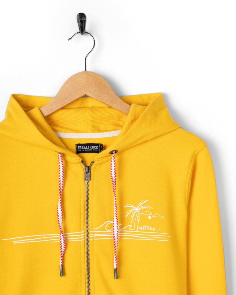 Annaxa Women’s Yellow Striped Zip-Up Hoodie - Image 5