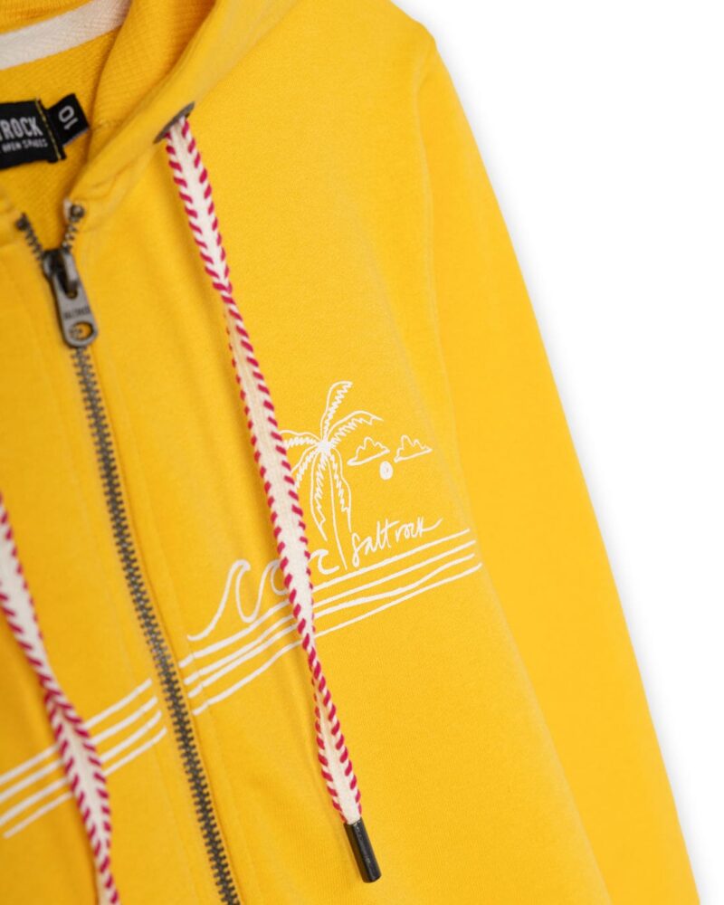 Annaxa Women’s Yellow Striped Zip-Up Hoodie - Image 7
