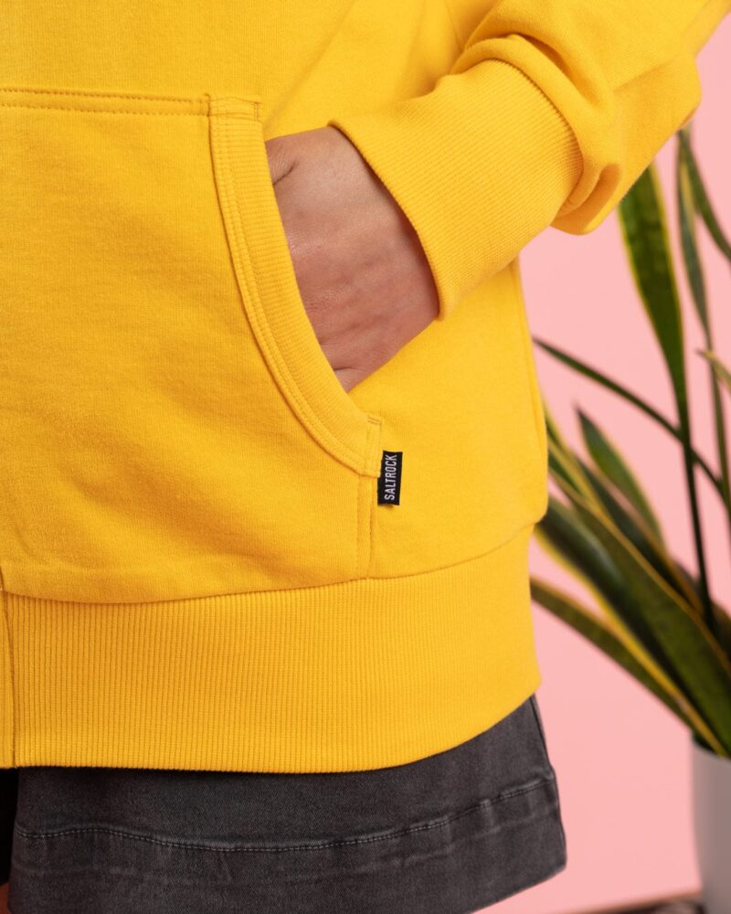 Annaxa Women’s Yellow Striped Zip-Up Hoodie - Image 6