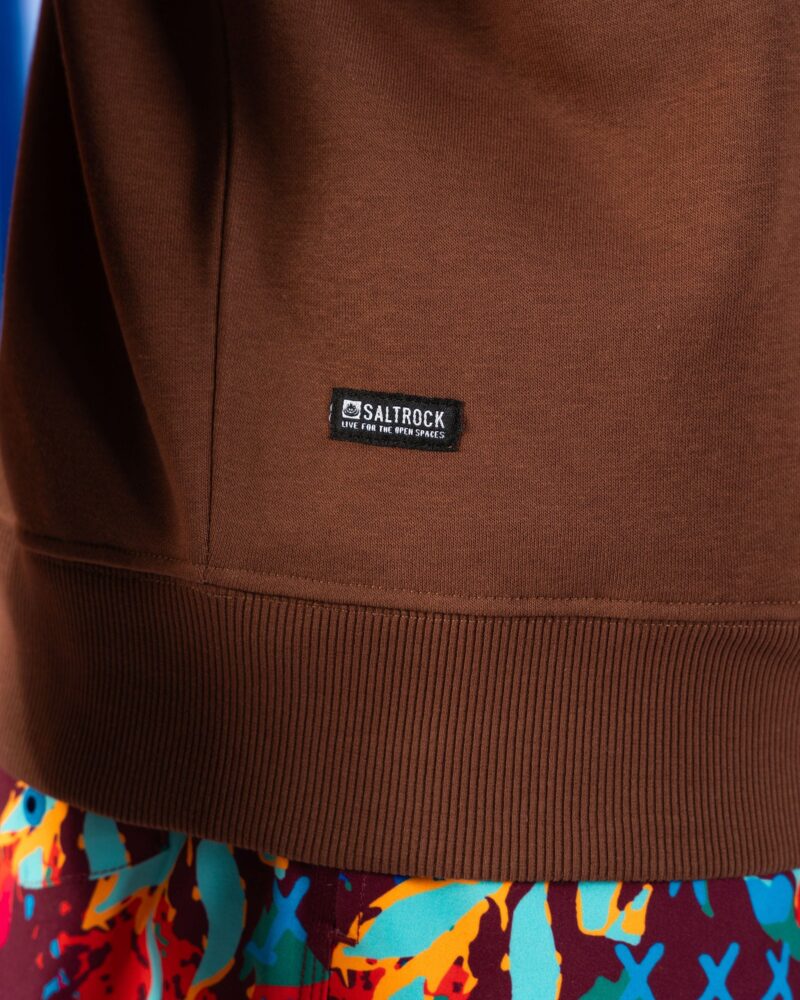 Annaxa Men’s Brown Oversized Wave Print Sweatshirt - Image 5