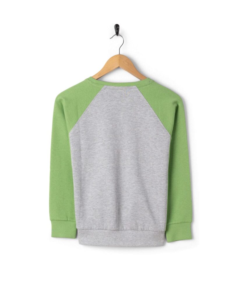 Annaxa Kids’ Grey-Green Recycled Raglan Sweatshirt - Image 4