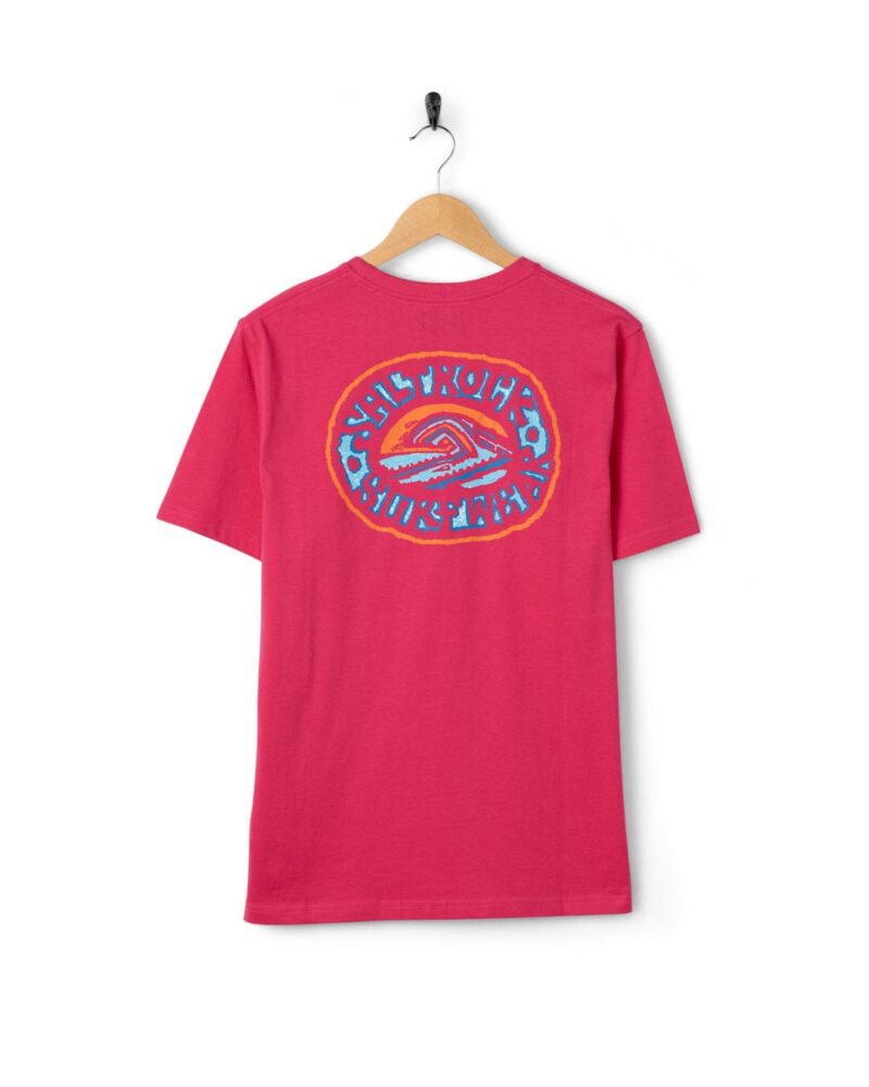 Annaxa Men’s Pink Wave Print Cotton T-Shirt - Image 7