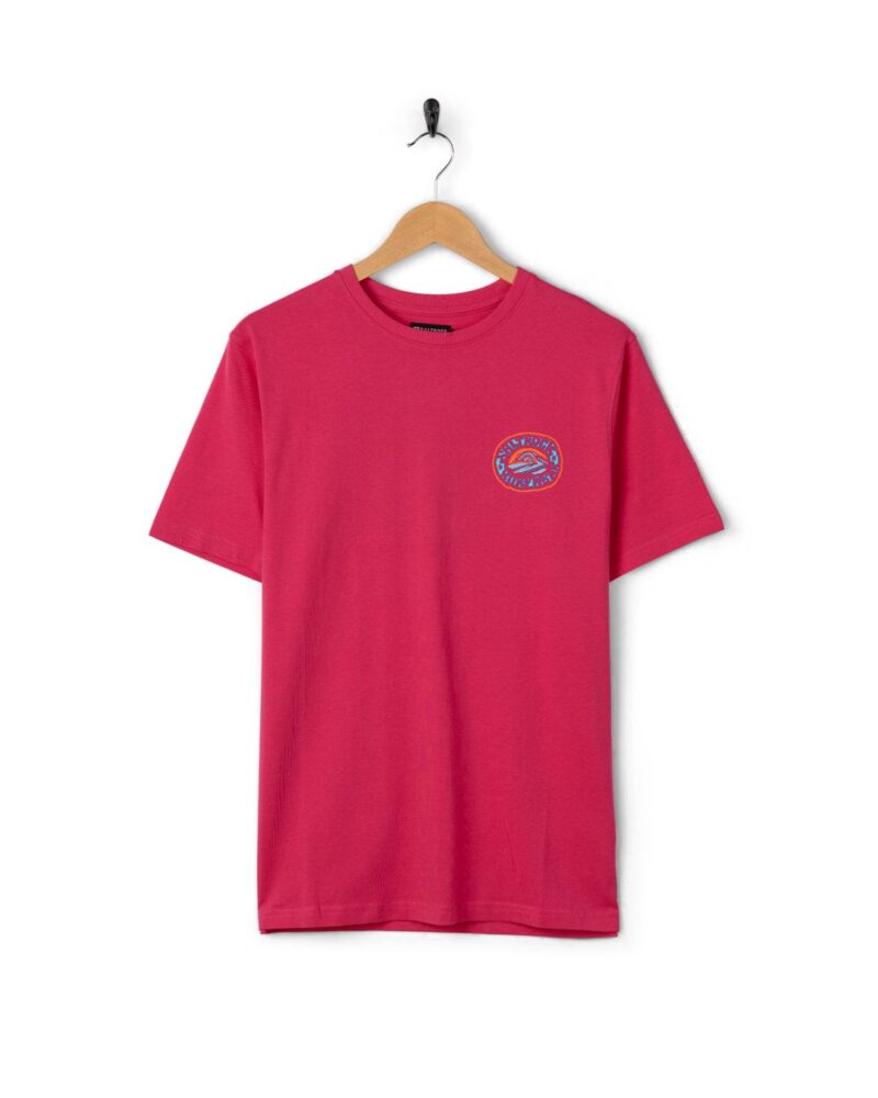 Annaxa Men’s Pink Wave Print Cotton T-Shirt - Image 10