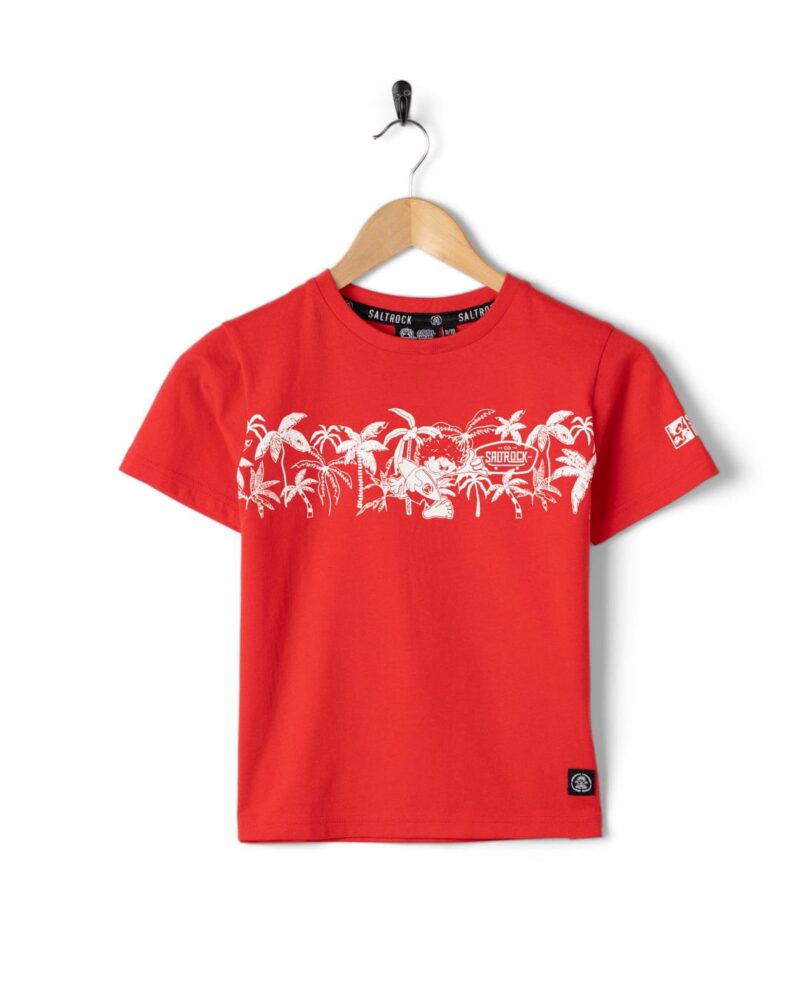 Annaxa Kids’ Red Palm Graphic Cotton T-Shirt