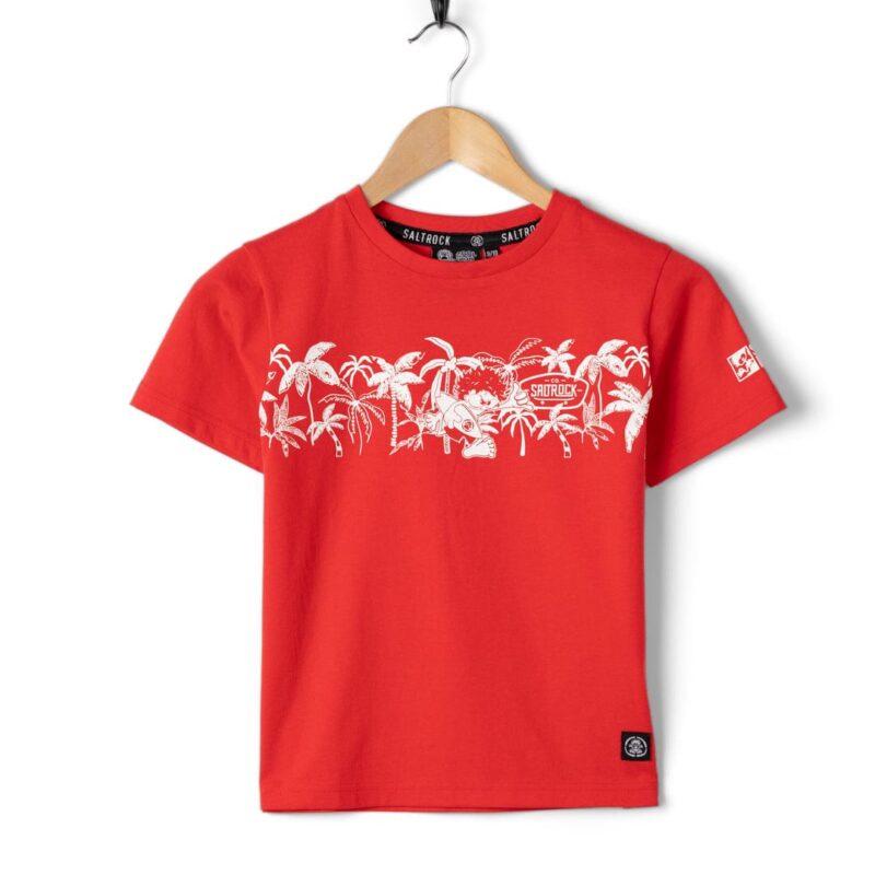 Annaxa Kids’ Red Palm Graphic Cotton T-Shirt