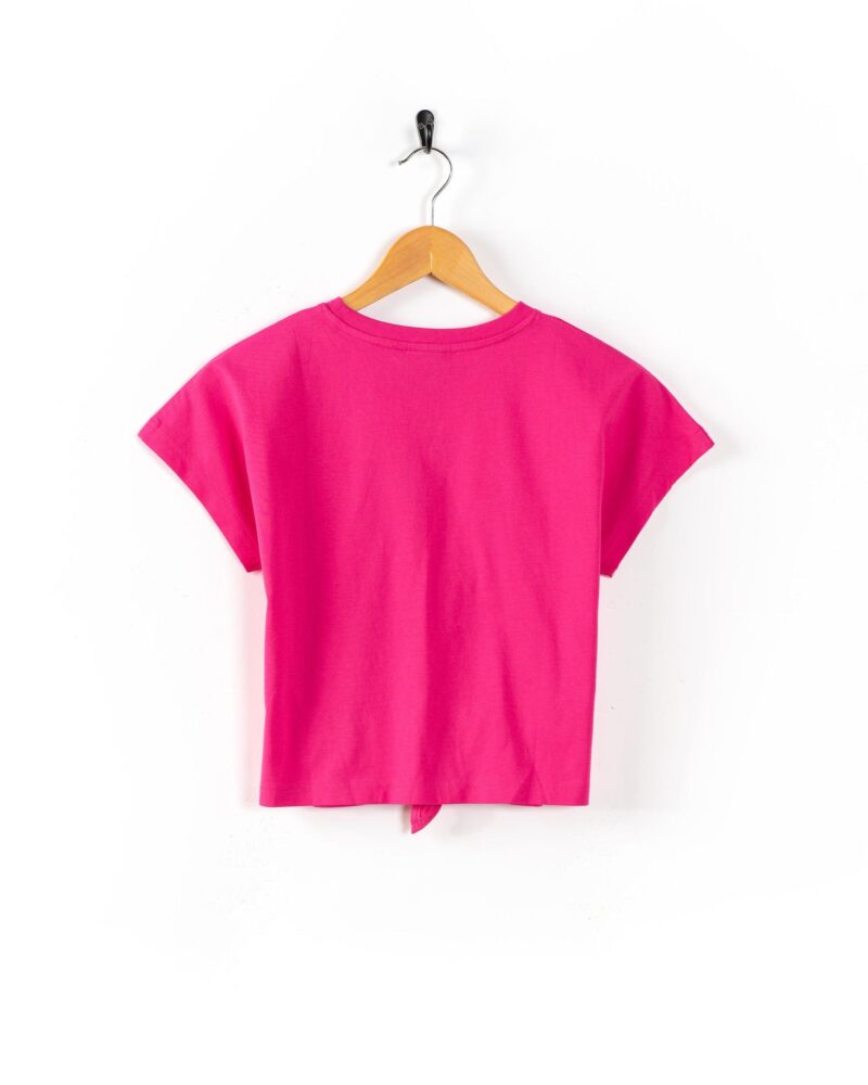 Annaxa Kids’ Pink Front Knot Cotton T-Shirt - Image 5