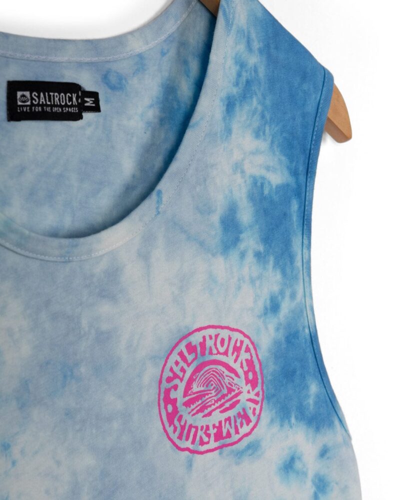 Annaxa Men’s Blue Tie-Dye Sleeveless Summer Vest - Image 5