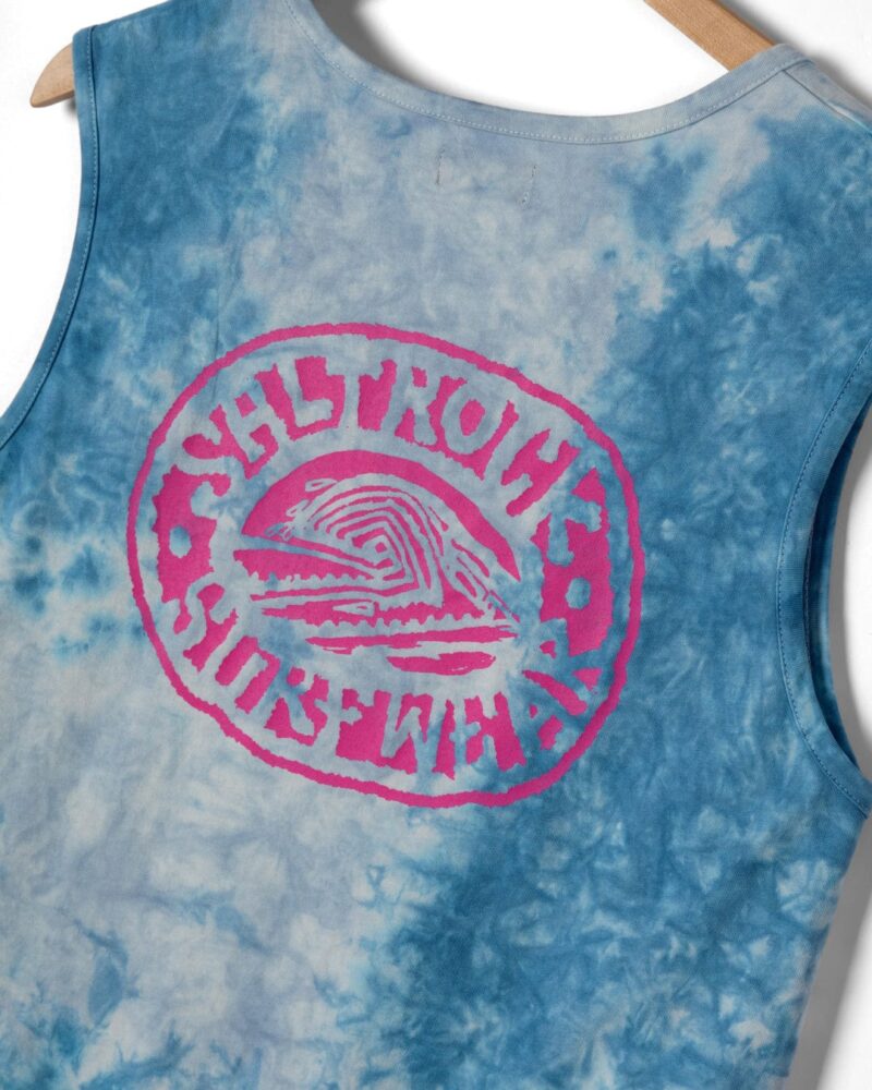 Annaxa Men’s Blue Tie-Dye Sleeveless Summer Vest - Image 7