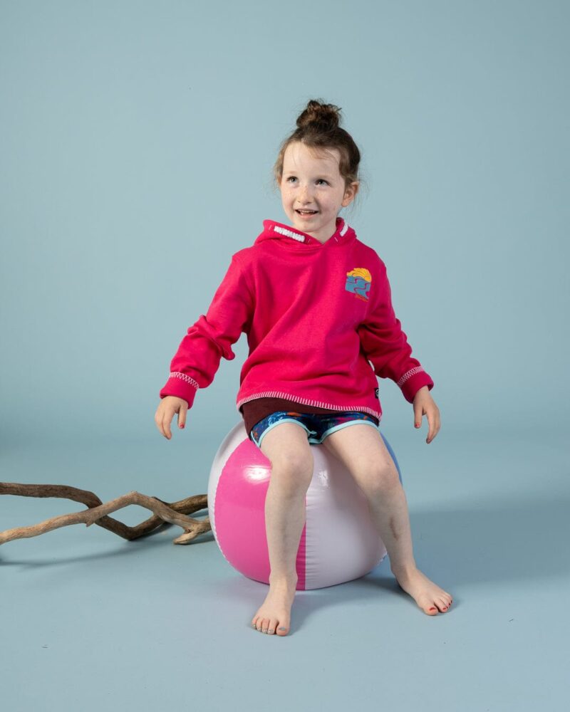 Annaxa Kids’ Pink Cropped Popover Hoodie - Image 3
